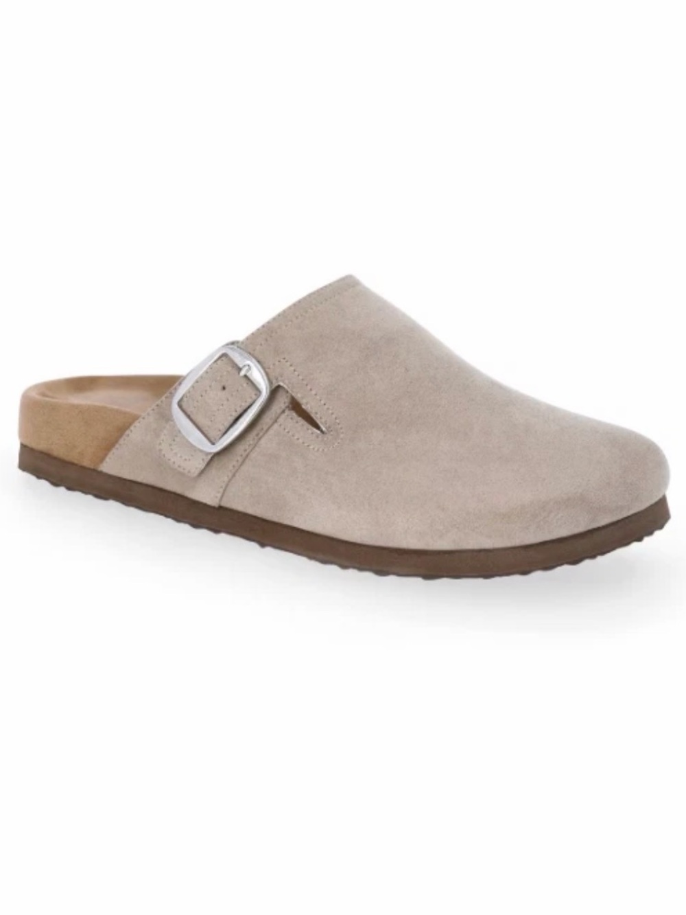 NWOT Time & Tru Size 11 Tan 'Sand' Slide-On Buckle Clogs